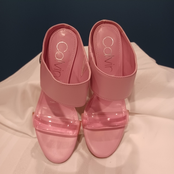 Pre-owned Calvin Klein ShaynaMule Heel in Pink  Size 8m - Picture 4 of 7